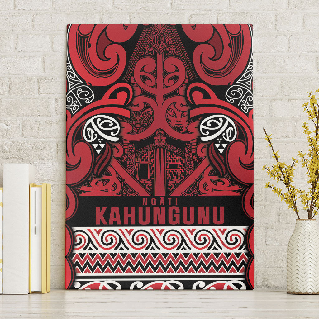 Aotearoa Iwi Ngati Kahungunu Canvas Wall Art Maori Wharenui House Tribal Pattern