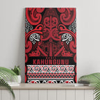 Aotearoa Iwi Ngati Kahungunu Canvas Wall Art Maori Wharenui House Tribal Pattern