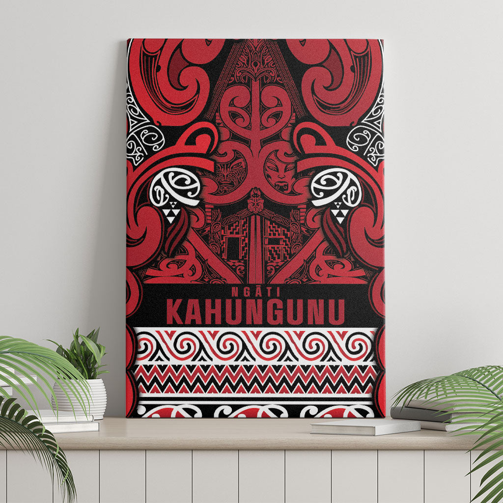 Aotearoa Iwi Ngati Kahungunu Canvas Wall Art Maori Wharenui House Tribal Pattern
