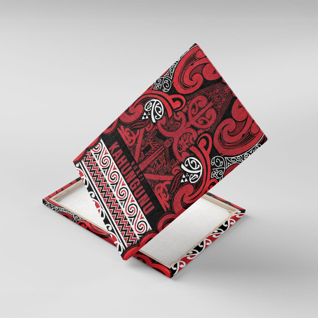 Aotearoa Iwi Ngati Kahungunu Canvas Wall Art Maori Wharenui House Tribal Pattern