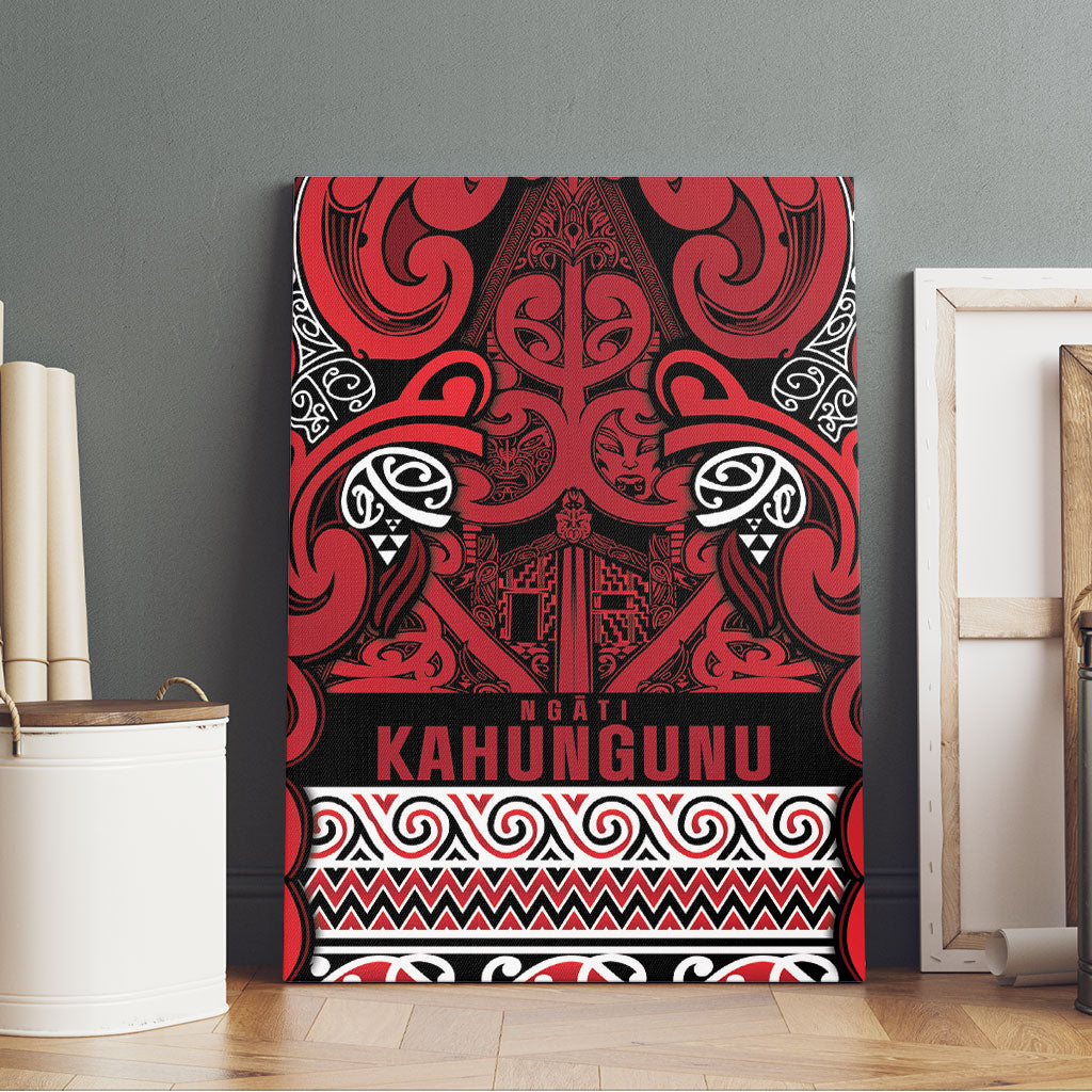 Aotearoa Iwi Ngati Kahungunu Canvas Wall Art Maori Wharenui House Tribal Pattern