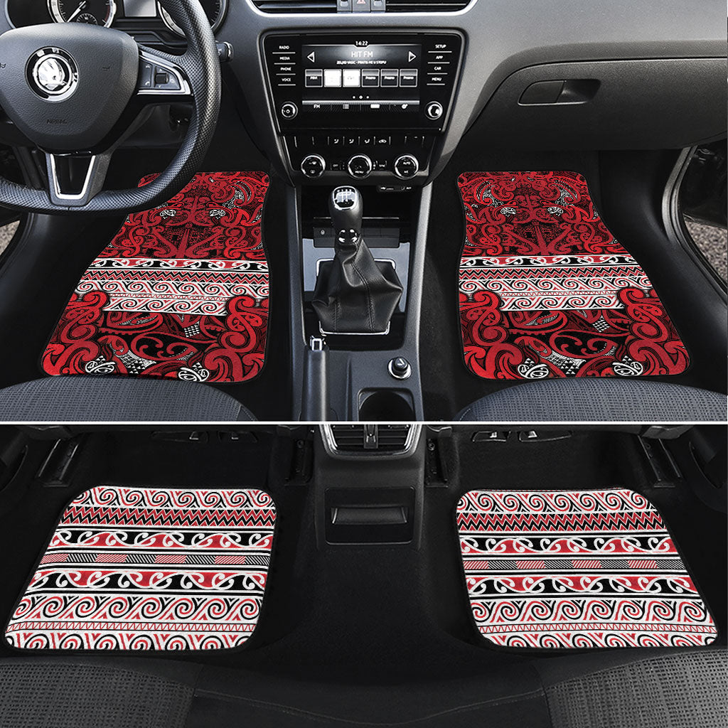 Aotearoa Iwi Ngati Kahungunu Car Mats Maori Wharenui House Tribal Pattern