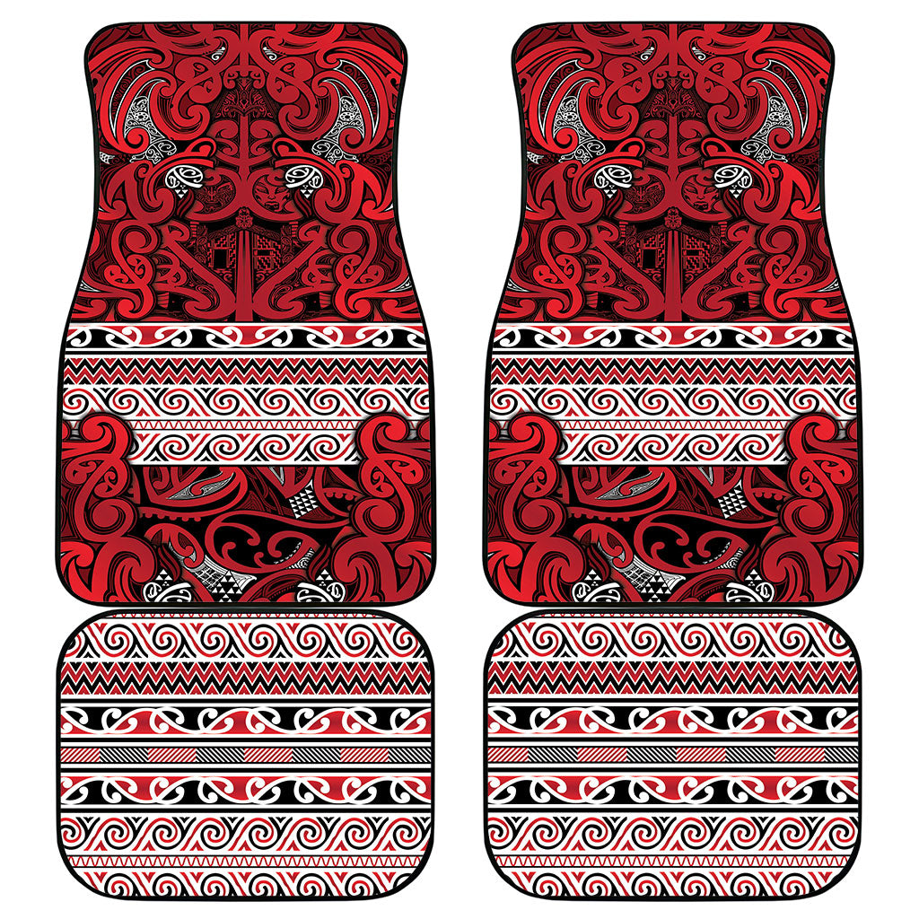 Aotearoa Iwi Ngati Kahungunu Car Mats Maori Wharenui House Tribal Pattern