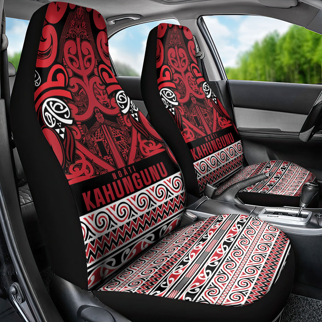 Aotearoa Iwi Ngati Kahungunu Car Seat Cover Maori Wharenui House Tribal Pattern