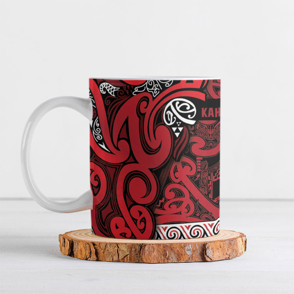 Aotearoa Iwi Ngati Kahungunu Ceramic Mug Maori Wharenui House Tribal Pattern