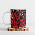 Aotearoa Iwi Ngati Kahungunu Ceramic Mug Maori Wharenui House Tribal Pattern