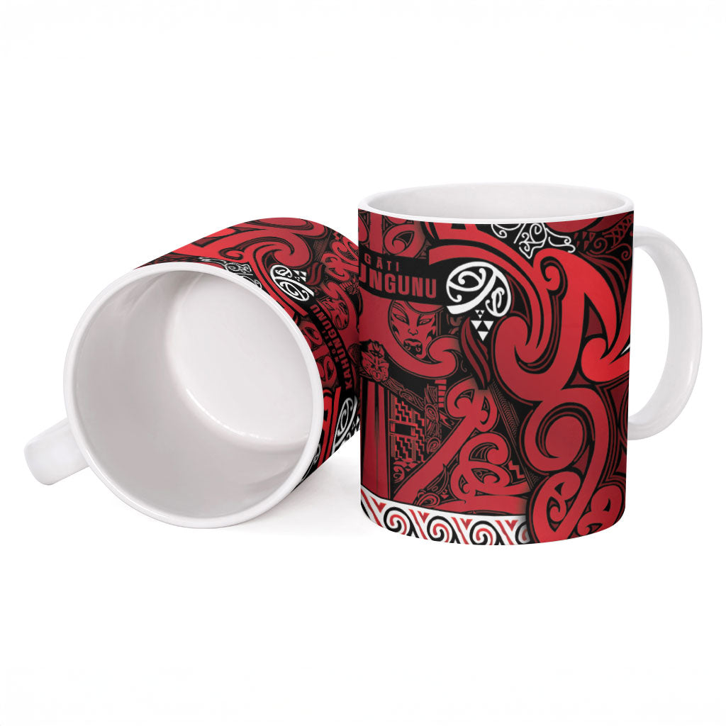 Aotearoa Iwi Ngati Kahungunu Ceramic Mug Maori Wharenui House Tribal Pattern