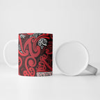Aotearoa Iwi Ngati Kahungunu Ceramic Mug Maori Wharenui House Tribal Pattern