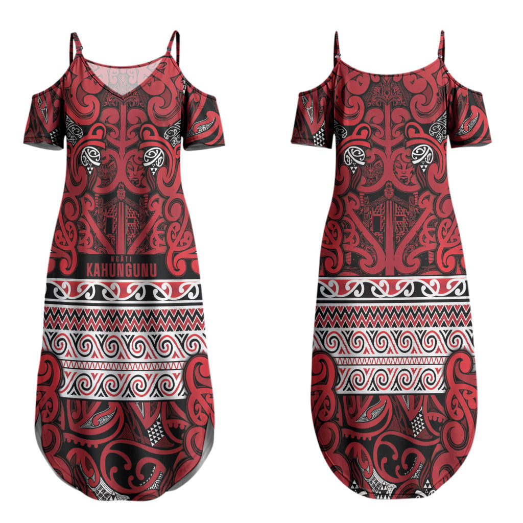 Aotearoa Iwi Ngati Kahungunu Couples Matching Summer Maxi Dress and Long Sleeve Button Shirt Maori Wharenui House Tribal Pattern