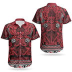 Aotearoa Iwi Ngati Kahungunu Couples Matching Tank Maxi Dress and Hawaiian Shirt Maori Wharenui House Tribal Pattern