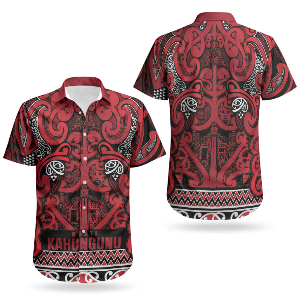 Aotearoa Iwi Ngati Kahungunu Couples Matching Tank Maxi Dress and Hawaiian Shirt Maori Wharenui House Tribal Pattern