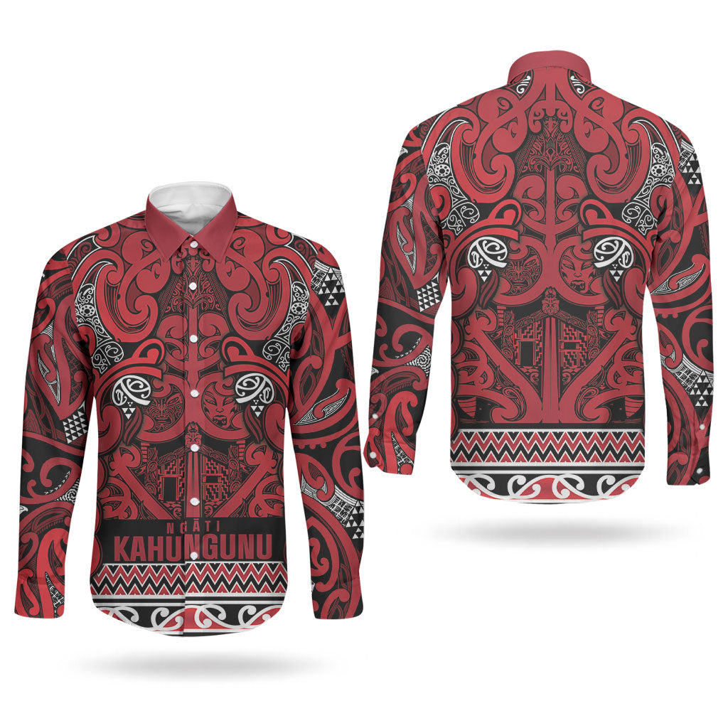 Aotearoa Iwi Ngati Kahungunu Couples Matching Tank Maxi Dress and Long Sleeve Button Shirt Maori Wharenui House Tribal Pattern