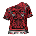 Aotearoa Iwi Ngati Kahungunu Cross Shoulder Shirt Maori Wharenui House Tribal Pattern