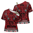 Aotearoa Iwi Ngati Kahungunu Cross Shoulder Shirt Maori Wharenui House Tribal Pattern