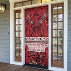 Aotearoa Iwi Ngati Kahungunu Door Cover Maori Wharenui House Tribal Pattern