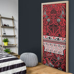 Aotearoa Iwi Ngati Kahungunu Door Cover Maori Wharenui House Tribal Pattern