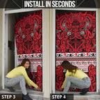 Aotearoa Iwi Ngati Kahungunu Door Cover Maori Wharenui House Tribal Pattern