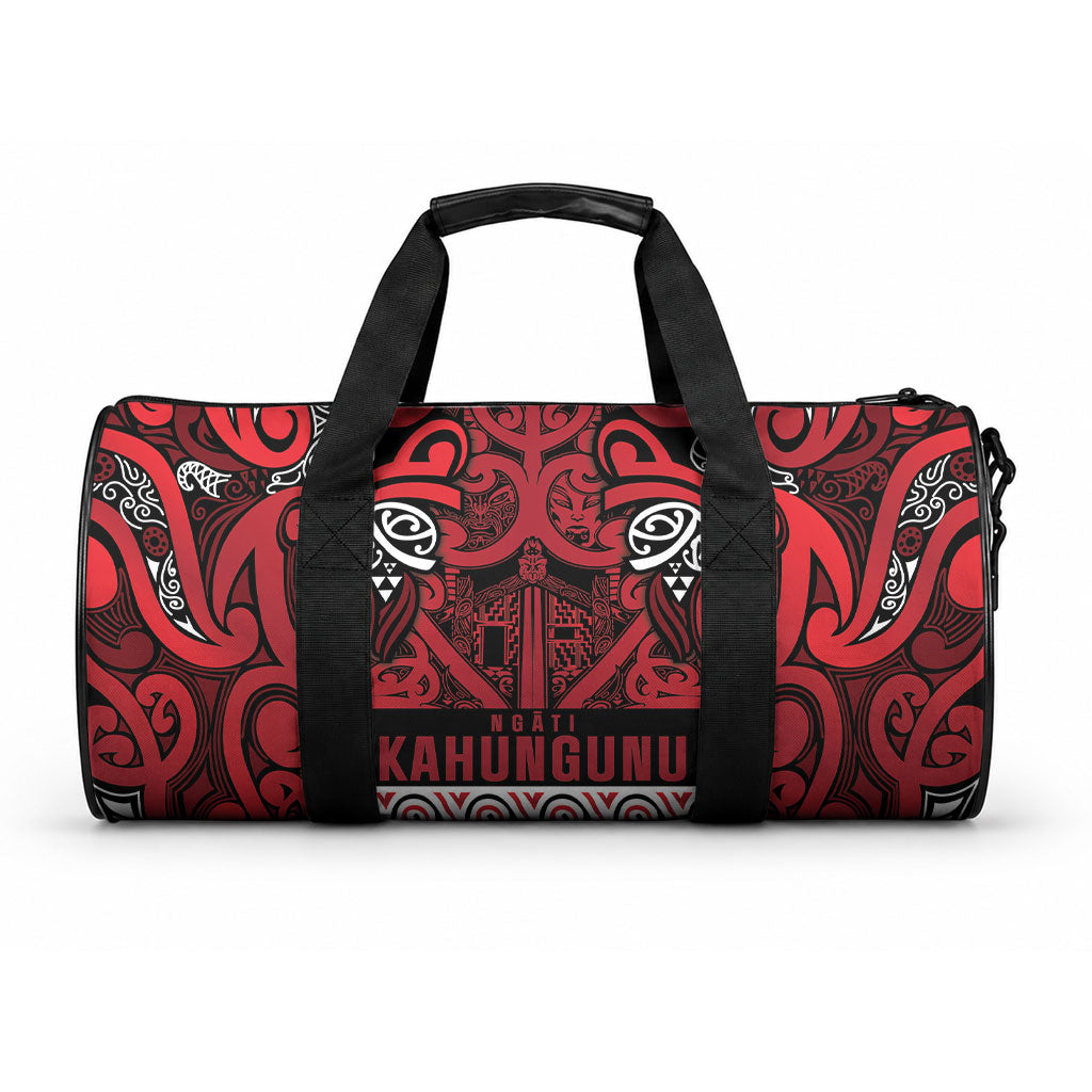 Aotearoa Iwi Ngati Kahungunu Duffle Bag Maori Wharenui House Tribal Pattern