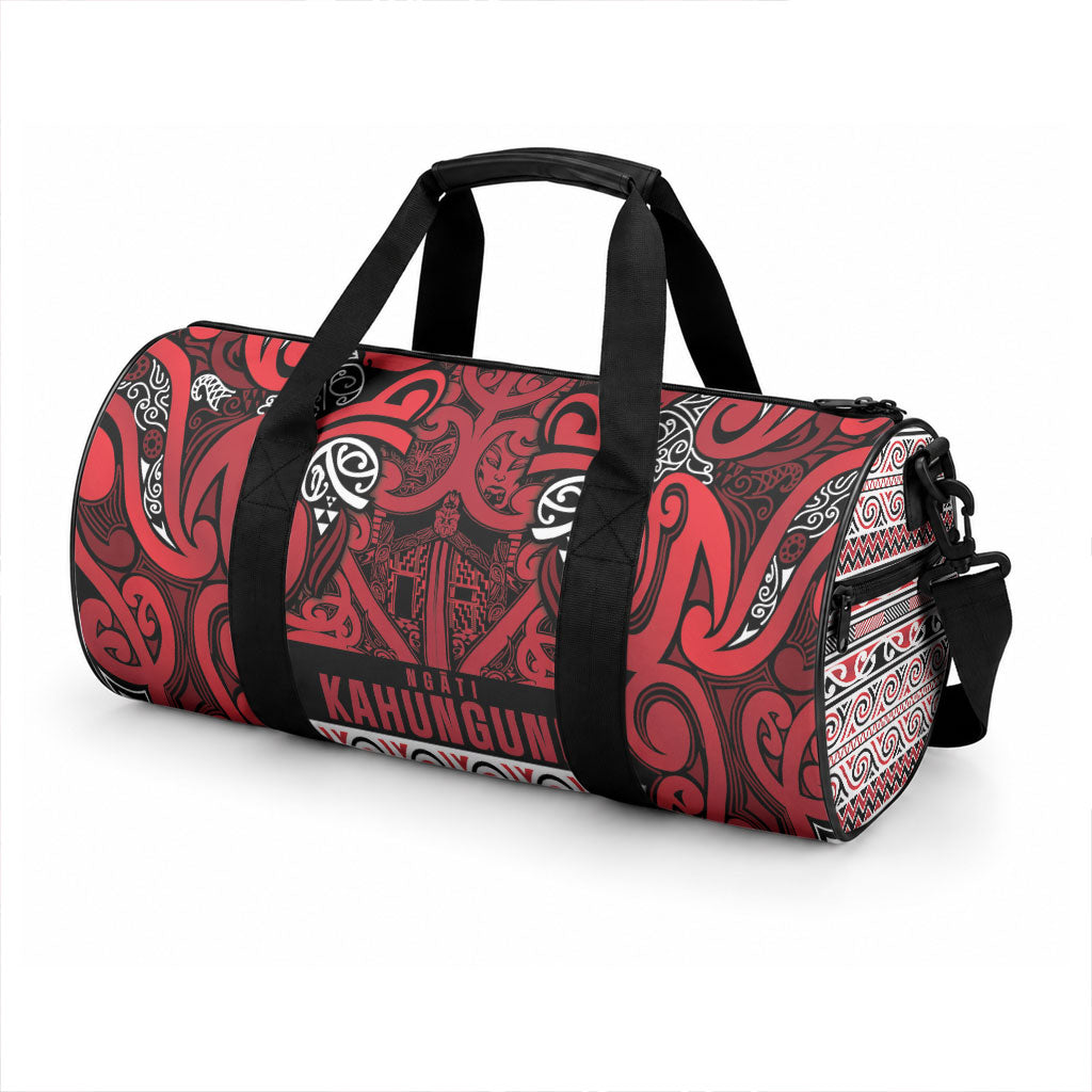 Aotearoa Iwi Ngati Kahungunu Duffle Bag Maori Wharenui House Tribal Pattern