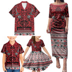 Aotearoa Iwi Ngati Kahungunu Family Matching Puletasi and Hawaiian Shirt Maori Wharenui House Tribal Pattern