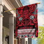 Aotearoa Iwi Ngati Kahungunu Garden Flag Maori Wharenui House Tribal Pattern
