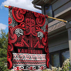 Aotearoa Iwi Ngati Kahungunu Garden Flag Maori Wharenui House Tribal Pattern