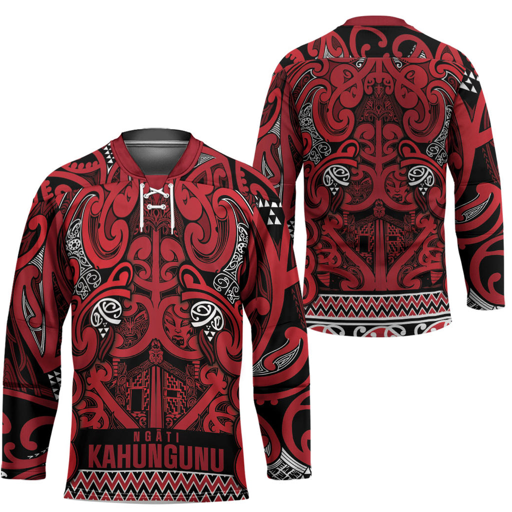 Aotearoa Iwi Ngati Kahungunu Hockey Jersey Maori Wharenui House Tribal Pattern