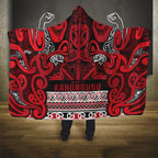 Aotearoa Iwi Ngati Kahungunu Hooded Blanket Maori Wharenui House Tribal Pattern