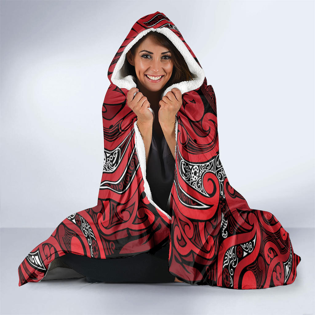 Aotearoa Iwi Ngati Kahungunu Hooded Blanket Maori Wharenui House Tribal Pattern