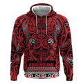 Aotearoa Iwi Ngati Kahungunu Hoodie Maori Wharenui House Tribal Pattern