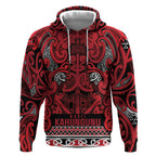 Aotearoa Iwi Ngati Kahungunu Hoodie Maori Wharenui House Tribal Pattern