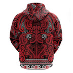 Aotearoa Iwi Ngati Kahungunu Hoodie Maori Wharenui House Tribal Pattern