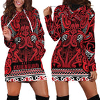Aotearoa Iwi Ngati Kahungunu Hoodie Dress Maori Wharenui House Tribal Pattern