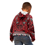 Aotearoa Iwi Ngati Kahungunu Kid Hoodie Maori Wharenui House Tribal Pattern