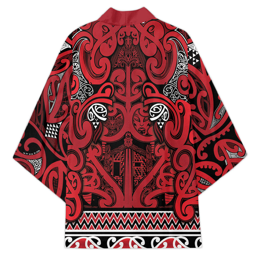 Aotearoa Iwi Ngati Kahungunu Kimono Maori Wharenui House Tribal Pattern