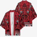 Aotearoa Iwi Ngati Kahungunu Kimono Maori Wharenui House Tribal Pattern