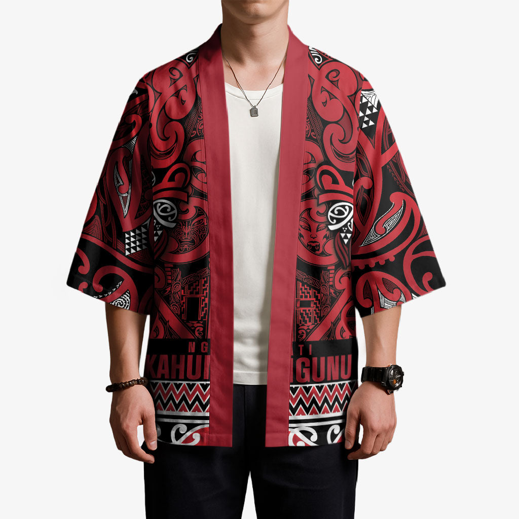 Aotearoa Iwi Ngati Kahungunu Kimono Maori Wharenui House Tribal Pattern