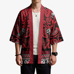 Aotearoa Iwi Ngati Kahungunu Kimono Maori Wharenui House Tribal Pattern