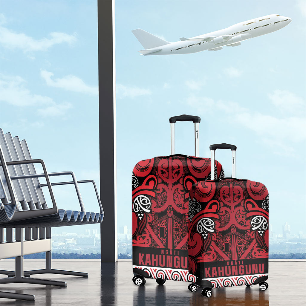 Aotearoa Iwi Ngati Kahungunu Luggage Cover Maori Wharenui House Tribal Pattern