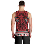 Aotearoa Iwi Ngati Kahungunu Men Tank Top Maori Wharenui House Tribal Pattern