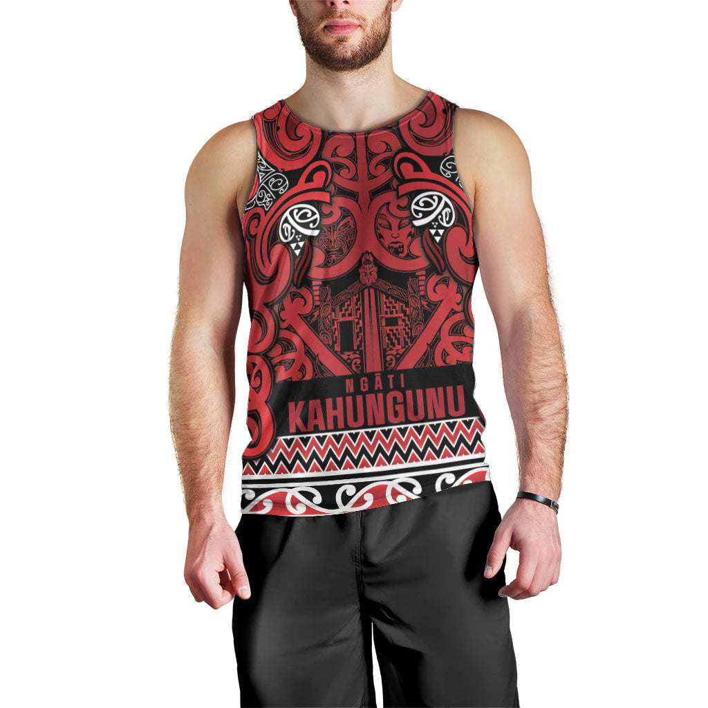 Aotearoa Iwi Ngati Kahungunu Men Tank Top Maori Wharenui House Tribal Pattern