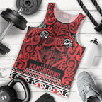 Aotearoa Iwi Ngati Kahungunu Men Tank Top Maori Wharenui House Tribal Pattern