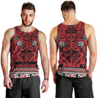 Aotearoa Iwi Ngati Kahungunu Men Tank Top Maori Wharenui House Tribal Pattern