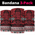 Aotearoa Iwi Ngati Kahungunu Neck Gaiter Maori Wharenui House Tribal Pattern