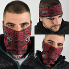 Aotearoa Iwi Ngati Kahungunu Neck Gaiter Maori Wharenui House Tribal Pattern