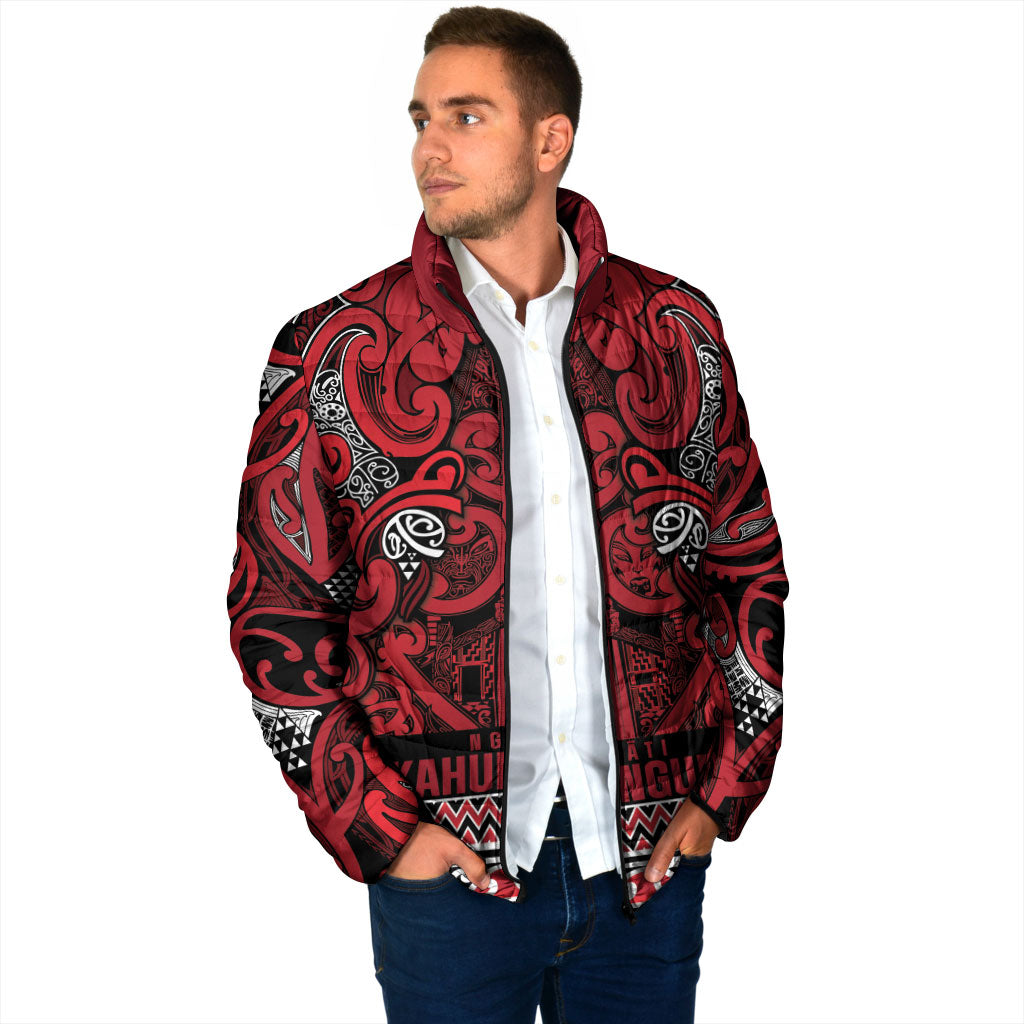 Aotearoa Iwi Ngati Kahungunu Padded Jacket Maori Wharenui House Tribal Pattern