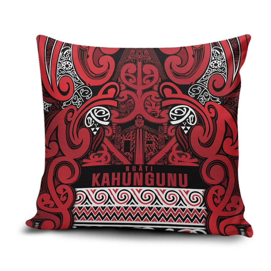 Aotearoa Iwi Ngati Kahungunu Pillow Cover Maori Wharenui House Tribal Pattern