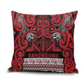 Aotearoa Iwi Ngati Kahungunu Pillow Cover Maori Wharenui House Tribal Pattern