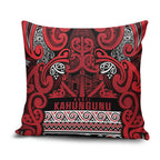 Aotearoa Iwi Ngati Kahungunu Pillow Cover Maori Wharenui House Tribal Pattern
