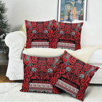 Aotearoa Iwi Ngati Kahungunu Pillow Cover Maori Wharenui House Tribal Pattern